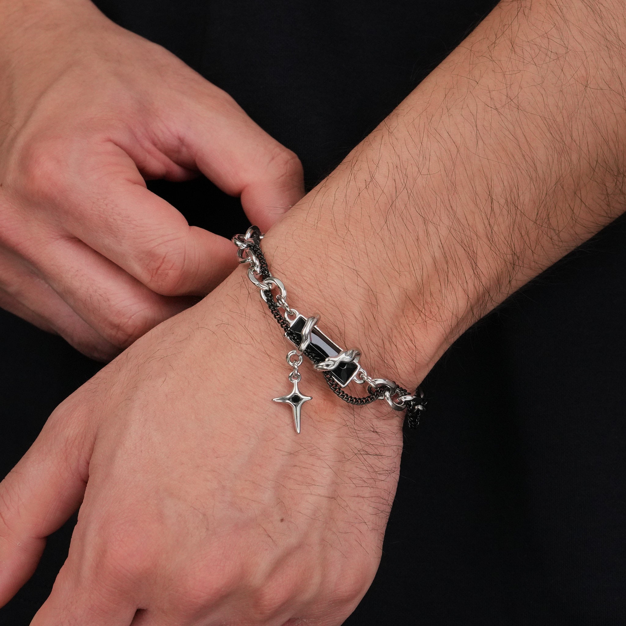 Nyx – Black Zircon Gothic Bracelet | Re-forge – Re-Forge