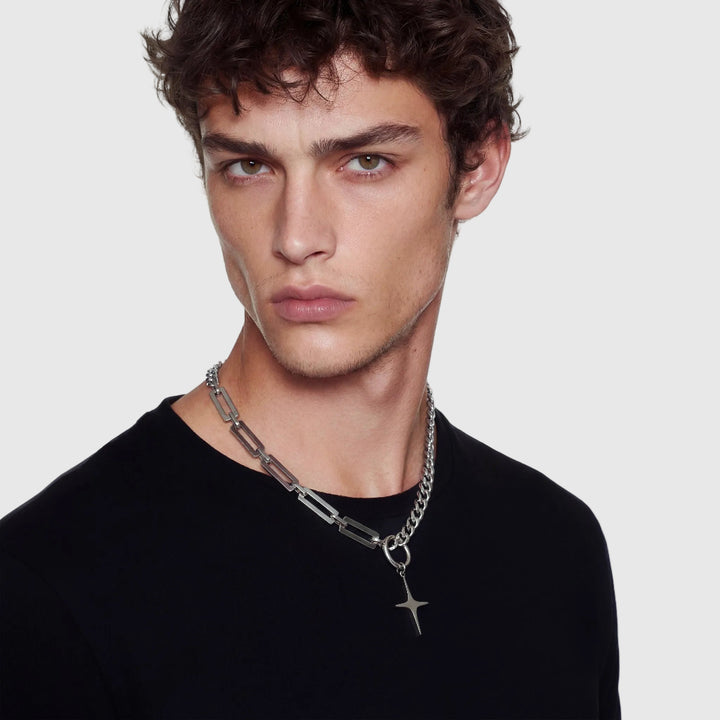 Elric – Silver Cross Pendant Chain Necklace | Re-forge