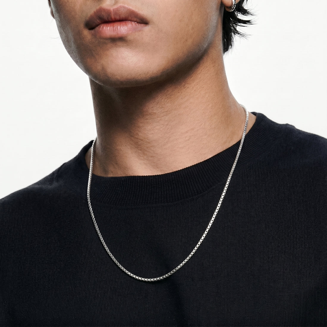ROLAND 2mm box chain necklace
